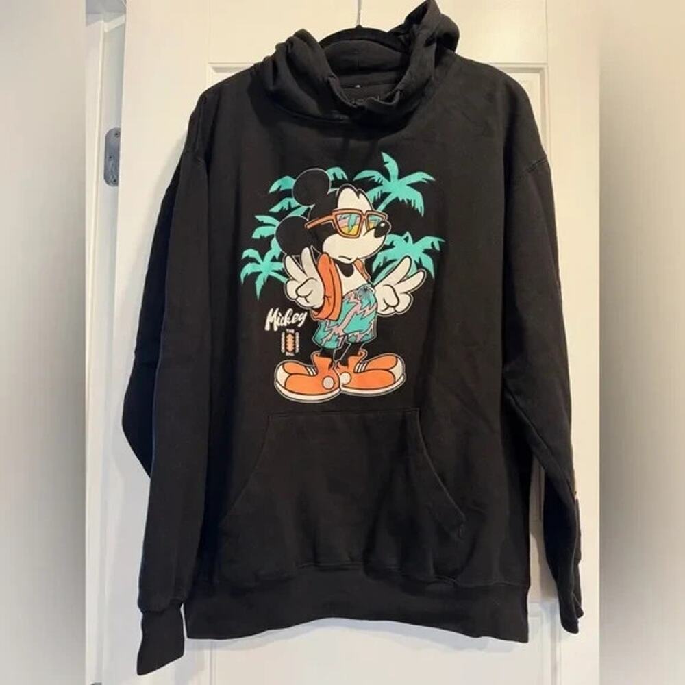 Neff x Disney Surfer Mickey Hoodie Sweatshirt Mens Large Summertime Vacation - Picture 2 of 7
